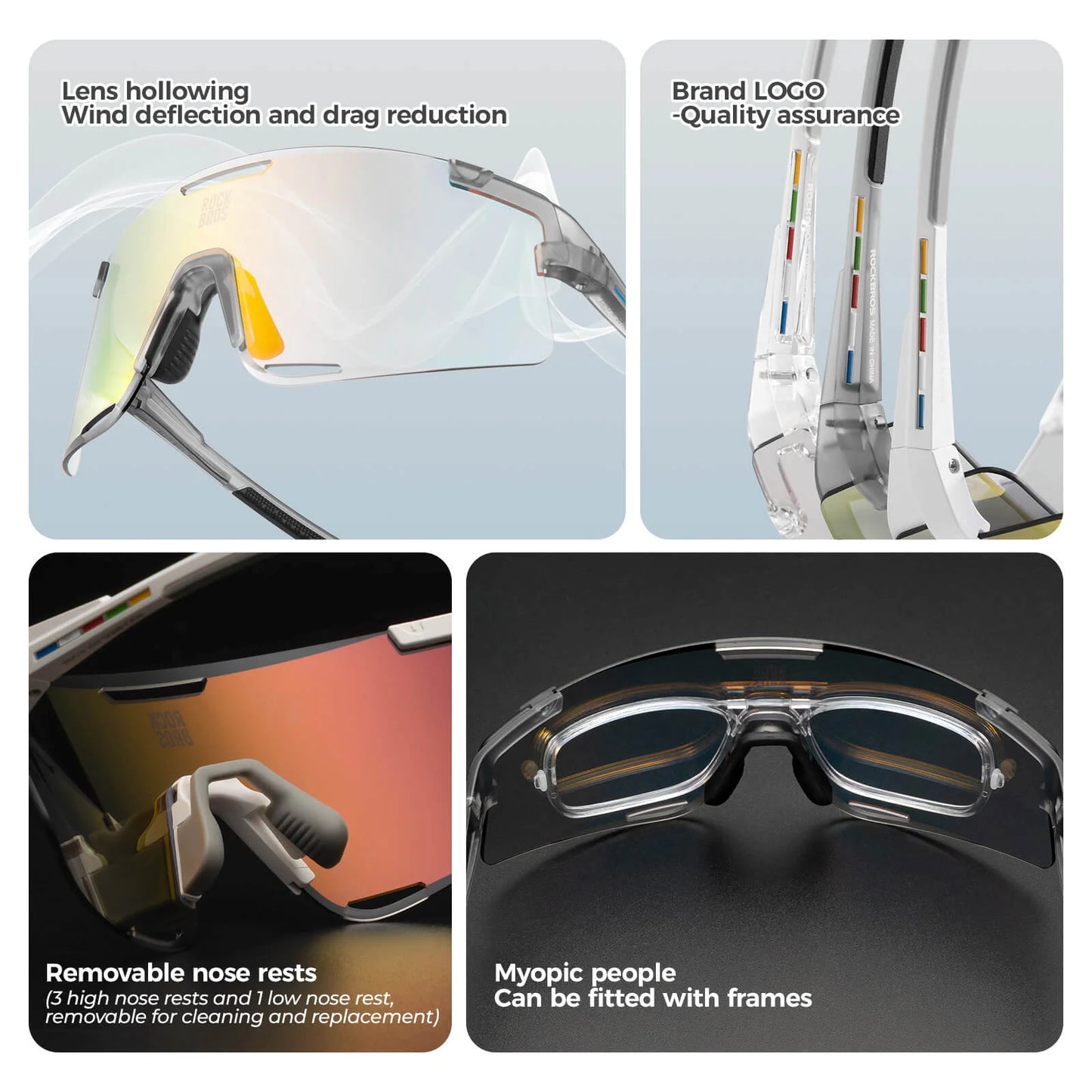 Rockbros Boundless Photochromic Cycling Sunglasses