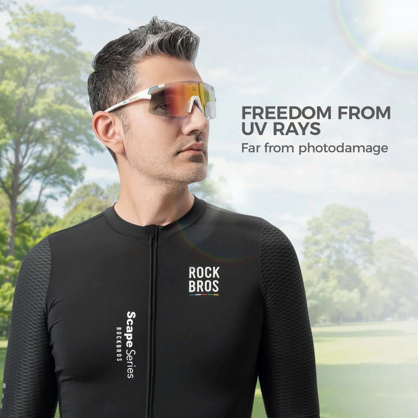 Rockbros Boundless Photochromic Cycling Sunglasses