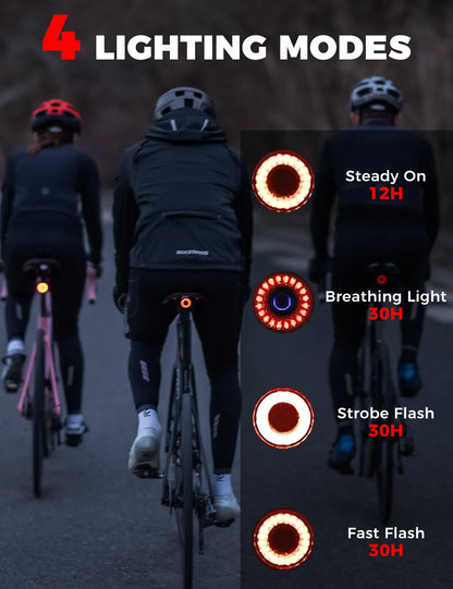 Rockbros Q3 Brake-Sensing Smart Tail Light