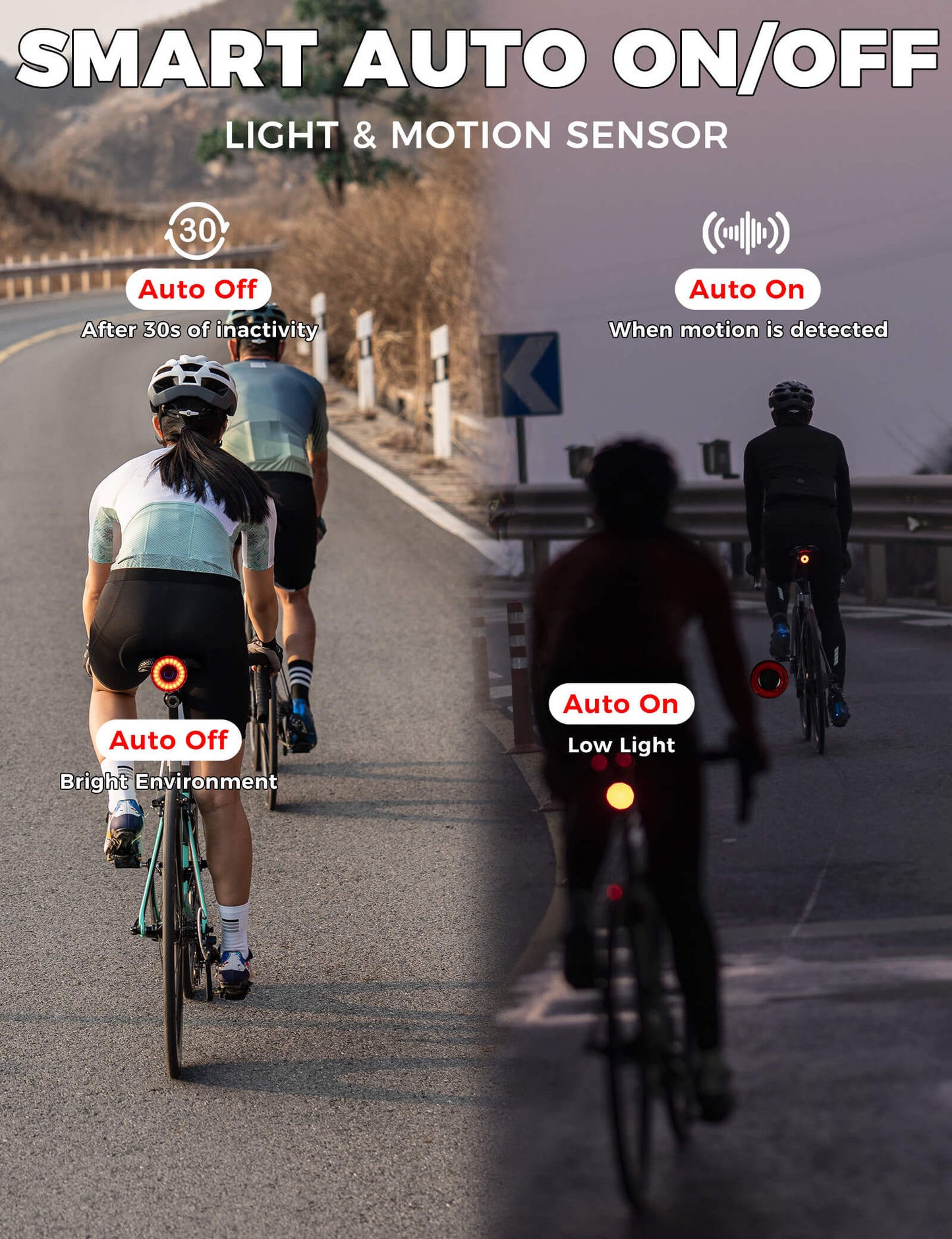 Rockbros Q3 Brake-Sensing Smart Tail Light