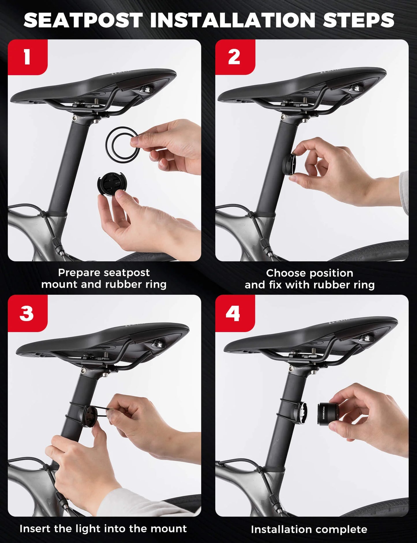 Rockbros Q3 Brake-Sensing Smart Tail Light