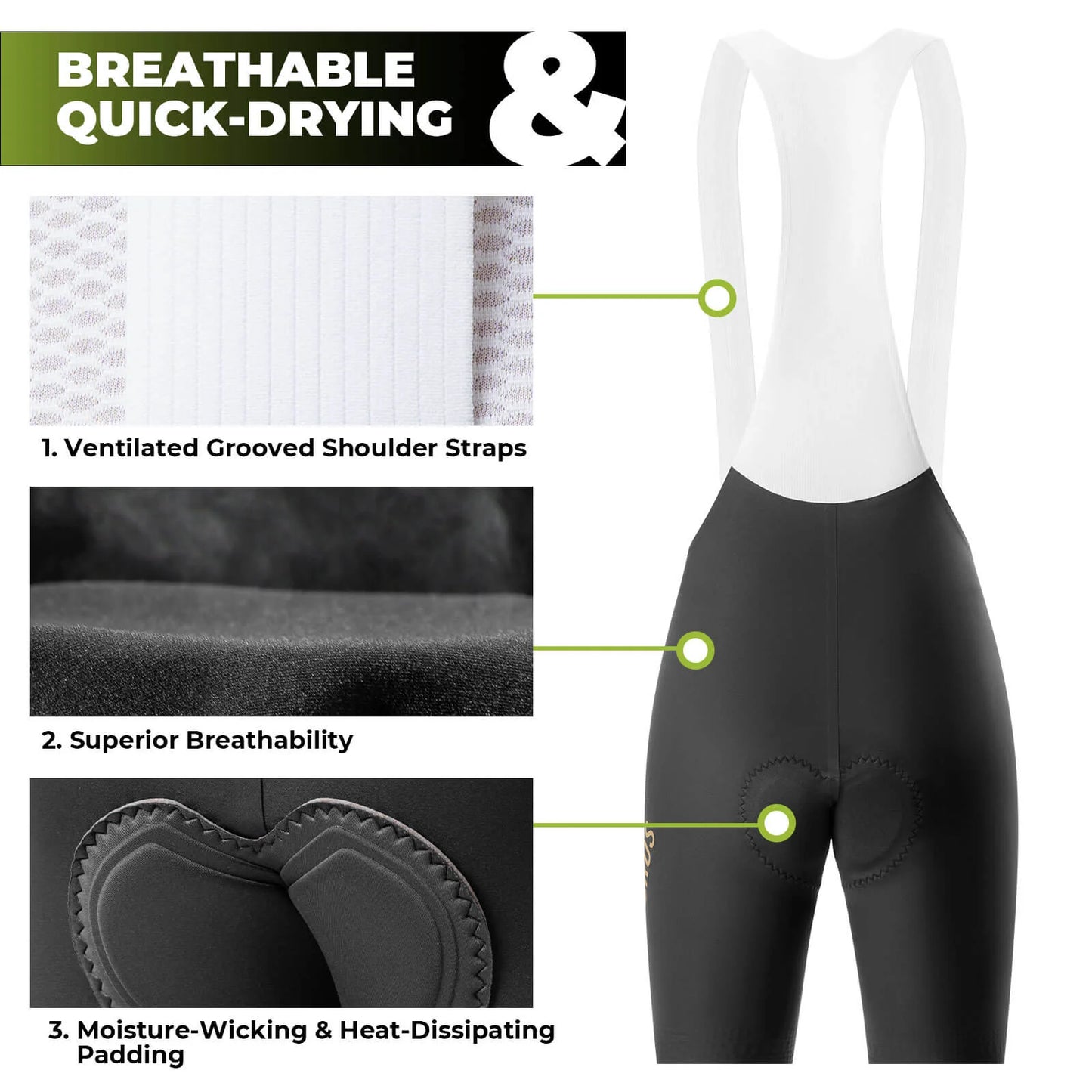 Rockbros Wright Pro Men's Summer Bib Shorts
