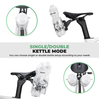 Dual Bottle Cage Saddle Mount Black