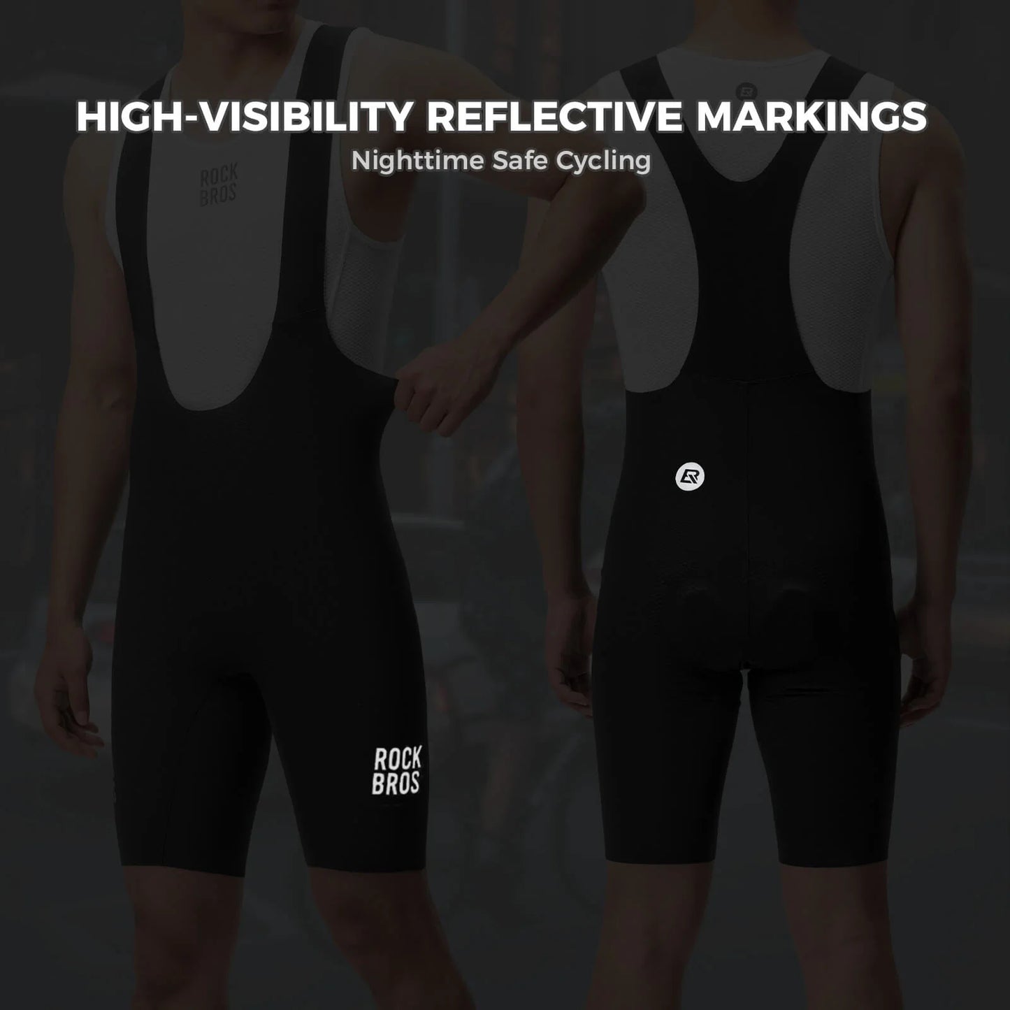 Rockbros Qilin Men's Seamless Cycling Bib Shorts