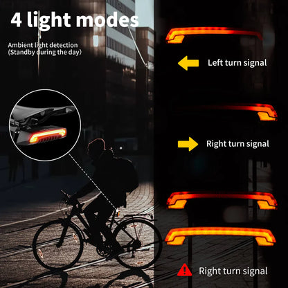 Waterproof Rear Bike Light | Dual Laser Safety Lines & Wireless Remote | Saddle Mount